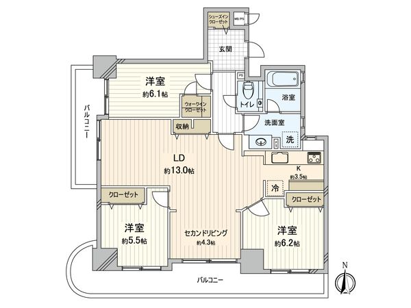 ハイネスプリモール城東 間取図(平面図) 間取図(平面図)