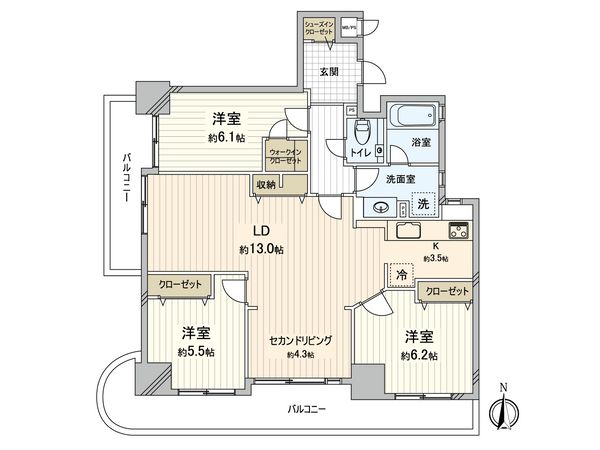 ハイネスプリモール城東 間取図(平面図)
