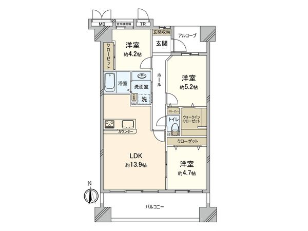 ルネヒューマンズガーデン鶴見 間取図(平面図)