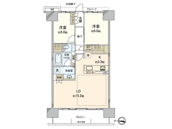 シティテラス鶴見緑地公園 間取図(平面図)