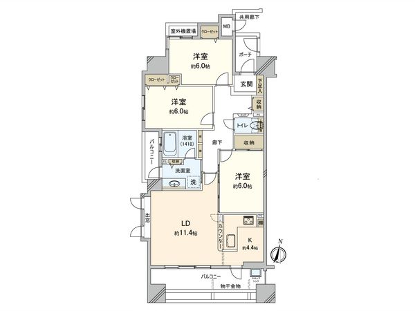 ファミール京橋アクアウィズ 間取図(平面図)