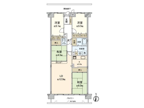 ファミール北大阪パークサイド 間取図(平面図) 間取図(平面図)