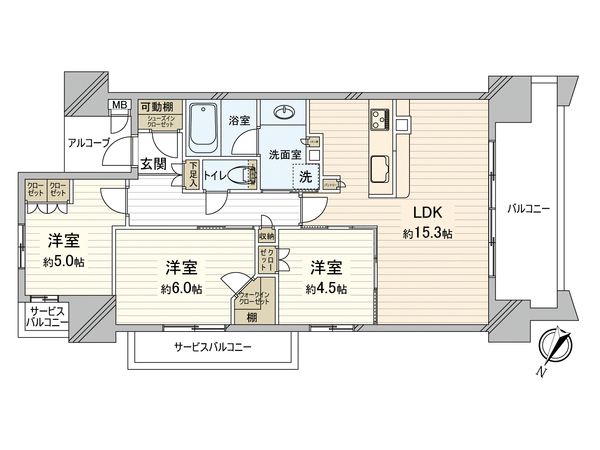 カサーレ鶴見ノースプレイス 間取図(平面図) カサーレ鶴見ノースプレイス 間取図(平面図)