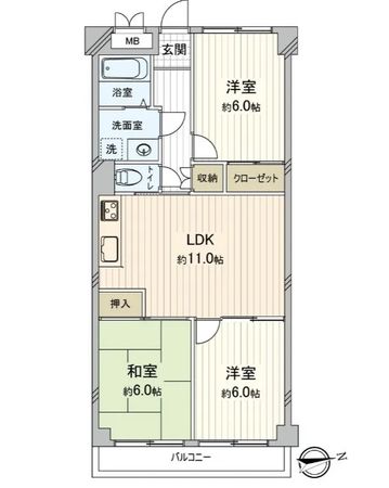 関目グリーンハイツ 間取図(平面図) 関目グリーンハイツ 間取図(平面図)