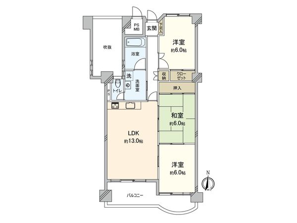 京橋南コーポ 三号棟 間取図(平面図) 京橋南コーポ 三号棟 間取図(平面図)