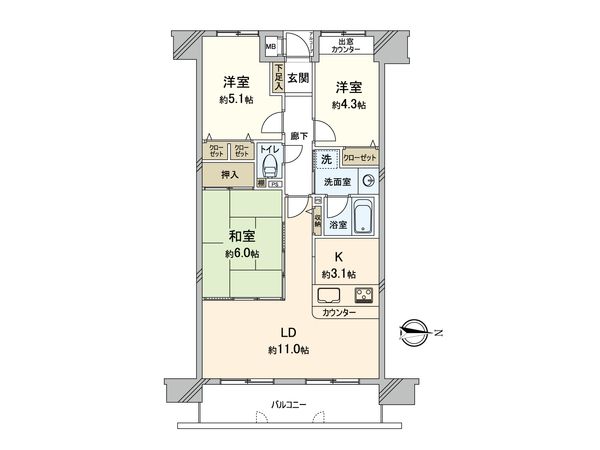 ファミールパーク鶴見 間取図(平面図) ファミールパーク鶴見 間取図(平面図)
