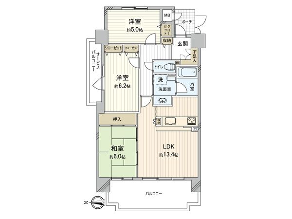 ファミール深江橋デュオ 間取図(平面図) ファミール深江橋デュオ 間取図(平面図)