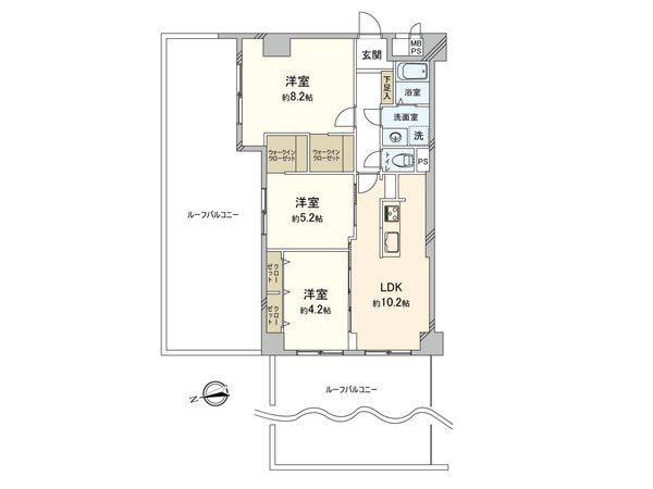 関目グリーンハイツ C棟 間取図(平面図) 関目グリーンハイツ C棟 間取図(平面図)