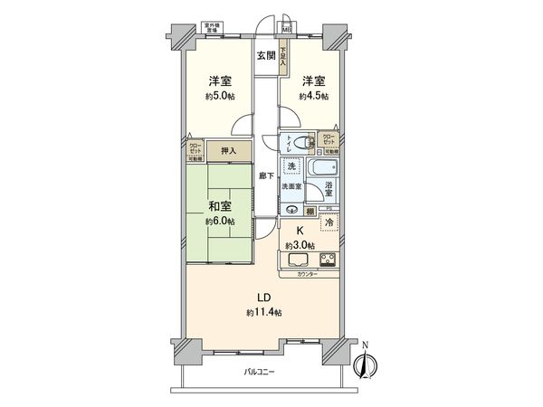 コスモ鶴見 間取図(平面図) コスモ鶴見 間取図(平面図)