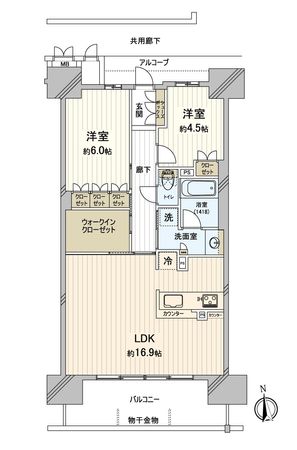 サンメゾン京橋エルド 間取図(平面図) サンメゾン京橋エルド 間取図(平面図)