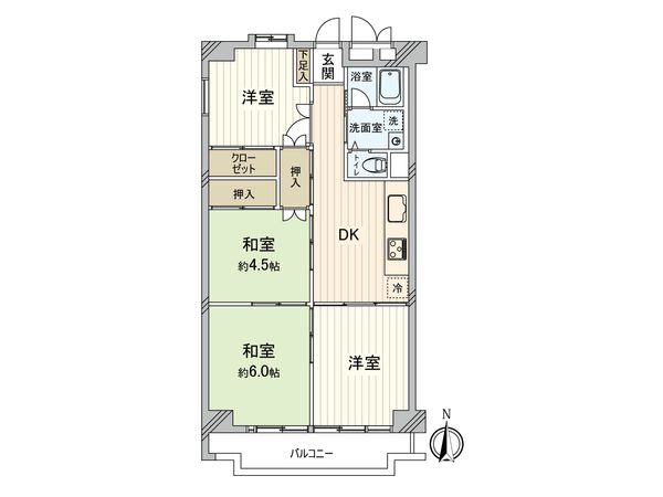 すみれ橋第一コーポ 一号棟 間取図(平面図) すみれ橋第一コーポ 一号棟 間取図(平面図)