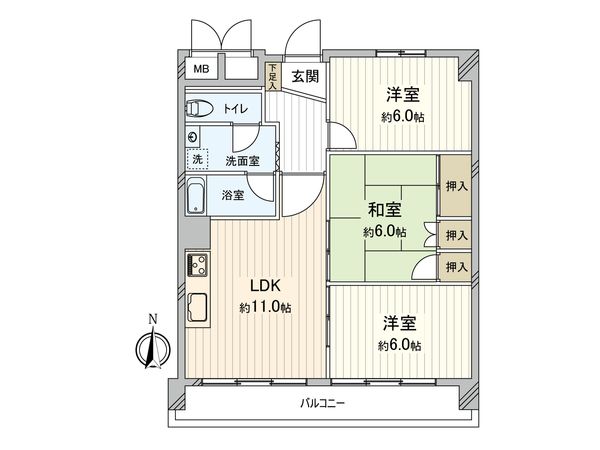 シャトー幸福 間取図(平面図) シャトー幸福 間取図(平面図)