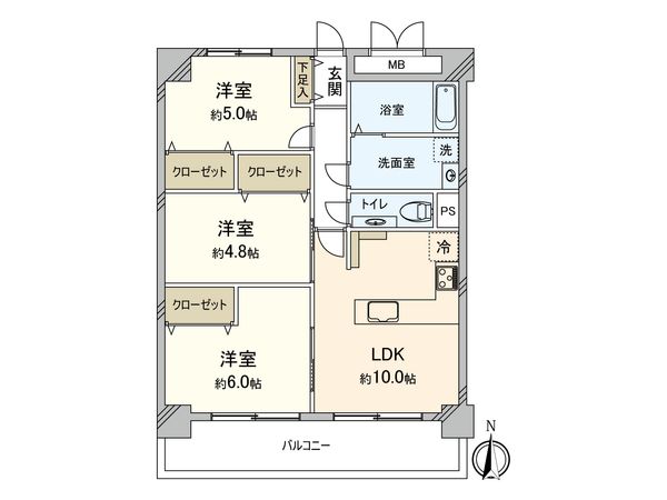 日商岩井今津北マンション 間取図(平面図) 日商岩井今津北マンション 間取図(平面図)