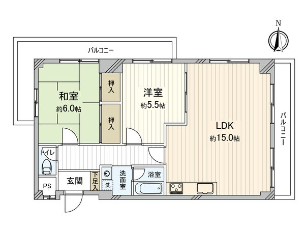 ボヌール鴫野 間取図(平面図) ボヌール鴫野 間取図(平面図)
