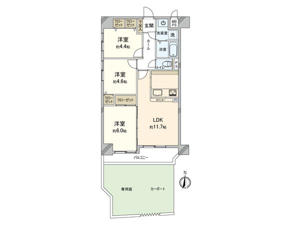 ベル・アーバニティ城東 間取図(平面図) ベル・アーバニティ城東 間取図(平面図)