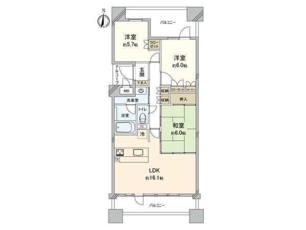 プレステ15番館鶴見緑地 間取図(平面図) プレステ15番館鶴見緑地 間取図(平面図)