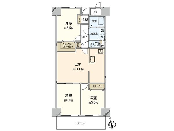 ファミール野江 間取図(平面図) ファミール野江 間取図(平面図)