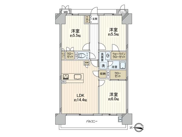 インプレストクロノスクエア 間取図(平面図) インプレストクロノスクエア 間取図(平面図)