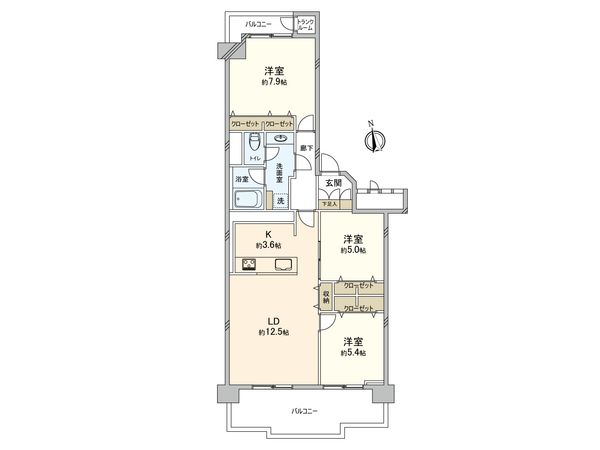 森之宮パークサイドコーポ 間取図(平面図) 間取図(平面図)