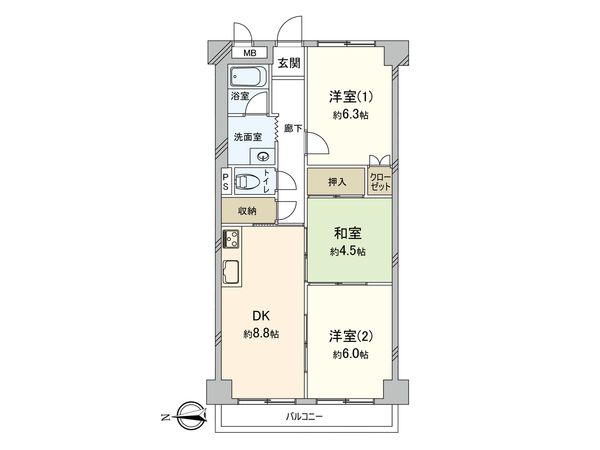 関目グリーンハイツ C棟 間取図(平面図) 関目グリーンハイツ C棟 間取図(平面図)