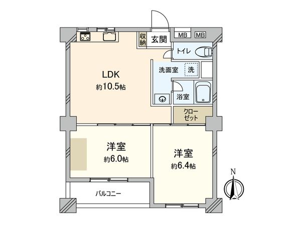 京橋第一コーポ 間取図(平面図) 間取図(平面図)