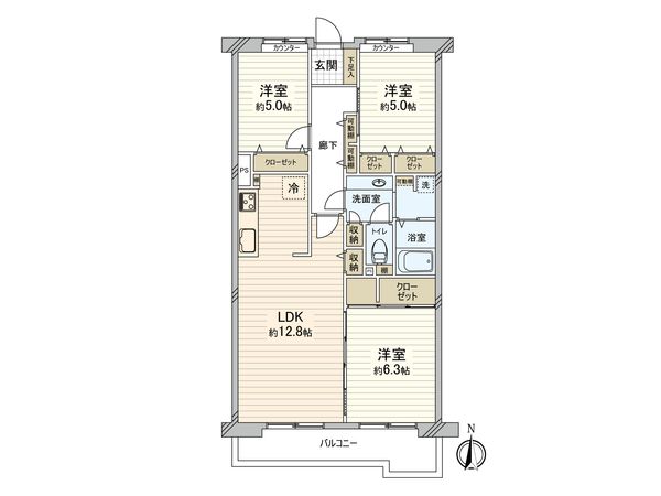 プロムナーデ関目 22号棟 間取図(平面図)
