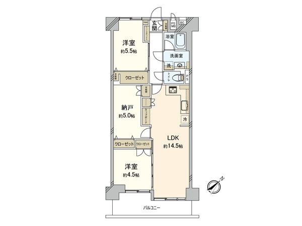 鴫野コーポ 1号棟 間取図(平面図)