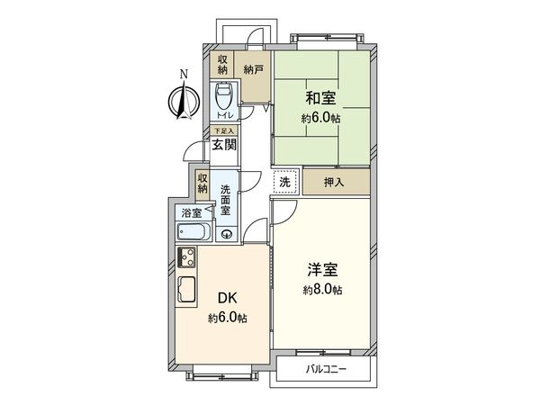 深江橋コーポ B棟 間取図(平面図) 間取図(平面図)