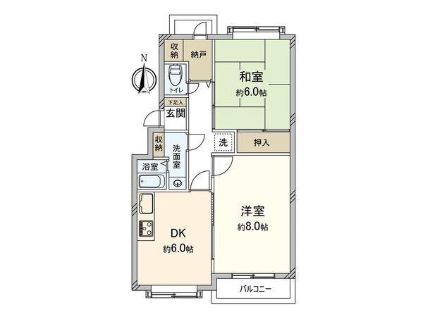 深江橋コーポ B棟 間取図(平面図) 深江橋コーポ B棟 間取図(平面図)