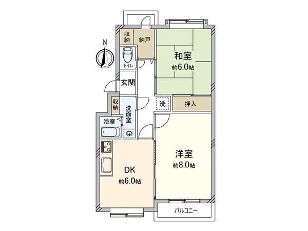 深江橋コーポ B棟 間取図(平面図)