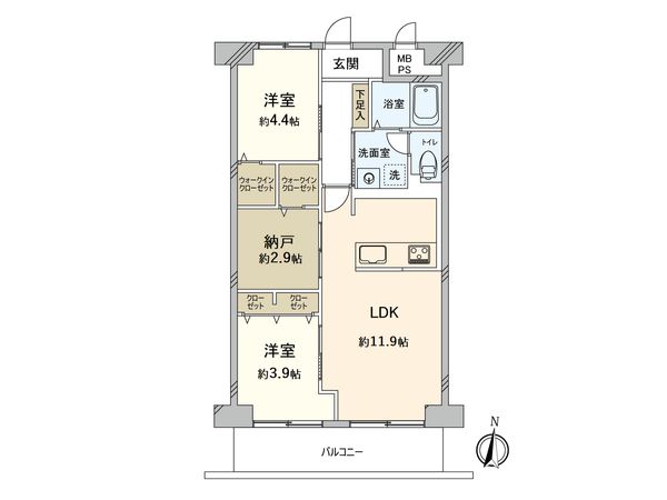 ネオコーポ大阪城公園 2号館 間取図(平面図) ネオコーポ大阪城公園 2号館 間取図(平面図)