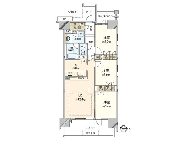 シティテラス今福鶴見 間取図(平面図) シティテラス今福鶴見 間取図(平面図)