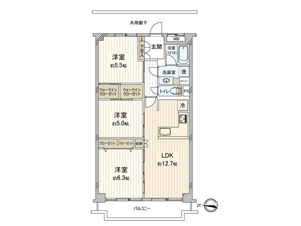 すみれ橋第二コーポ 三号棟 間取図(平面図) すみれ橋第二コーポ 三号棟 間取図(平面図)