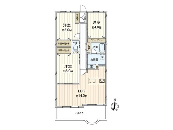 コスモ鶴見緑地 間取図(平面図) コスモ鶴見緑地 間取図(平面図)