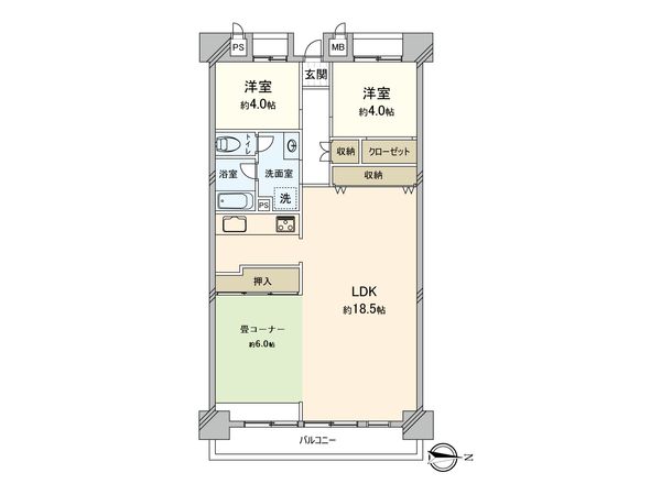 関目北すみれハイツ 2号棟 間取図(平面図) 関目北すみれハイツ 2号棟 間取図(平面図)