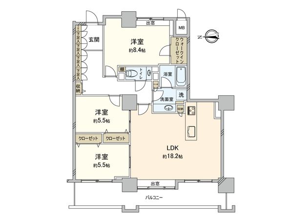 カデンツァ・ザ・タワー 間取図(平面図)