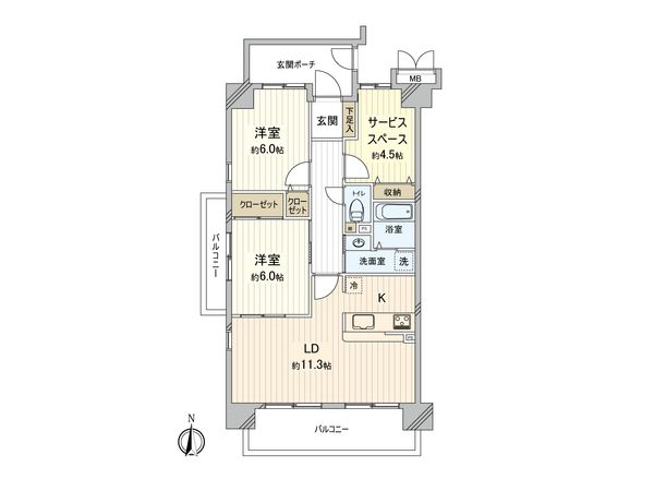 サーパス城東 間取図(平面図) サーパス城東 間取図(平面図)