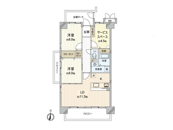 サーパス城東 間取図(平面図) サーパス城東 間取図(平面図)