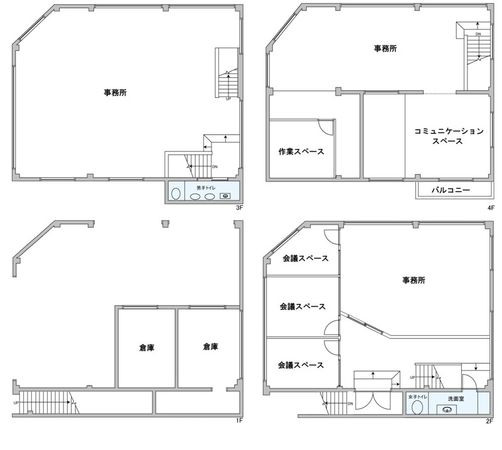 城東区古市一丁目 事務所 間取図(平面図) 城東区古市一丁目 事務所 間取図(平面図)