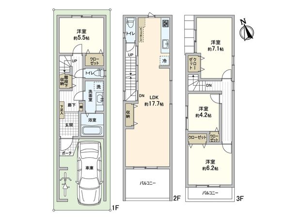 大阪市大正区泉尾四丁目 更地 建物プラン例 (間取り図) 大阪市大正区泉尾四丁目 更地 建物プラン例 (間取り図)