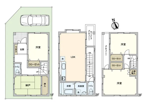間取図３SLDKの間取り
