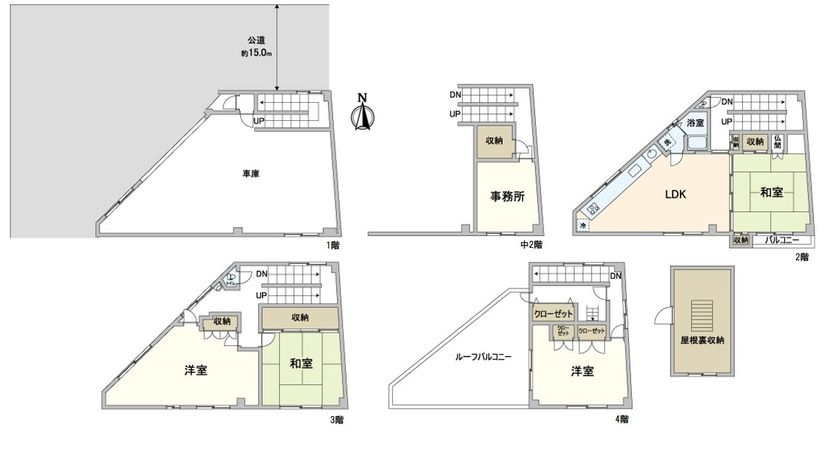 大阪市浪速区木津川1丁目 戸建 間取図(平面図) 大阪市浪速区木津川1丁目 戸建 間取図(平面図)