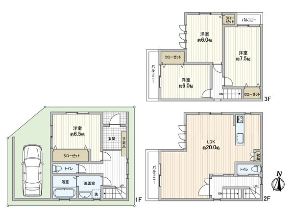 大正区鶴町二丁目 戸建 間取図(平面図) 大正区鶴町二丁目 戸建 間取図(平面図)