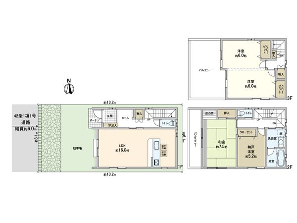 大阪市大正区鶴町3丁目 戸建 間取図(平面図) 大阪市大正区鶴町3丁目 戸建 間取図(平面図)