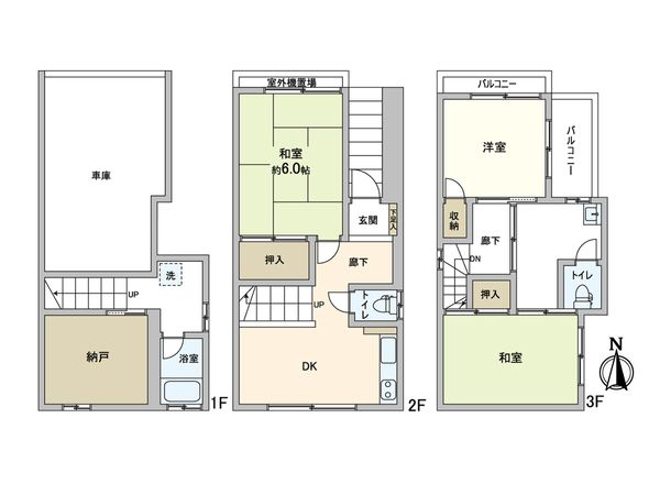 大正区小林西二丁目 間取図(平面図)