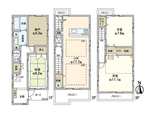 大阪市大正区鶴町3丁目 間取図(平面図) 大阪市大正区鶴町3丁目 間取図(平面図)