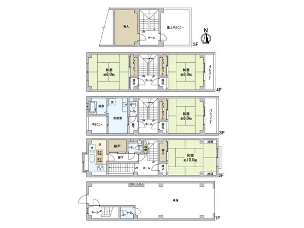大阪市中央区高津3丁目 間取図(平面図) 間取図(平面図)