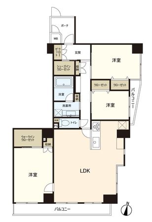 ライオンズマンション難波南 間取図(平面図)