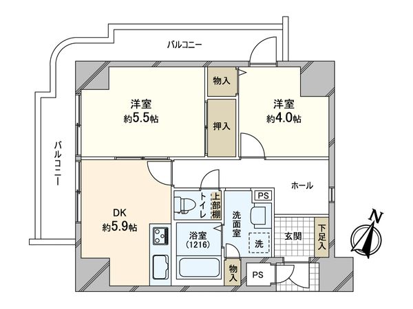 ライオンズマンション大正橋公園 間取図(平面図)