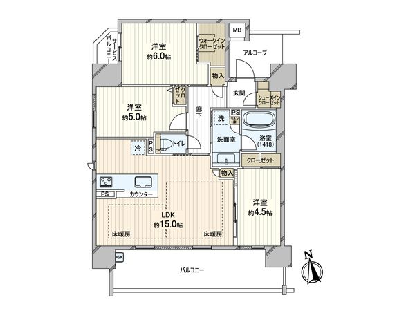 プレサンスロジェ大正三軒家東サウスビュー 間取図(平面図) プレサンスロジェ大正三軒家東サウスビュー 間取図(平面図)